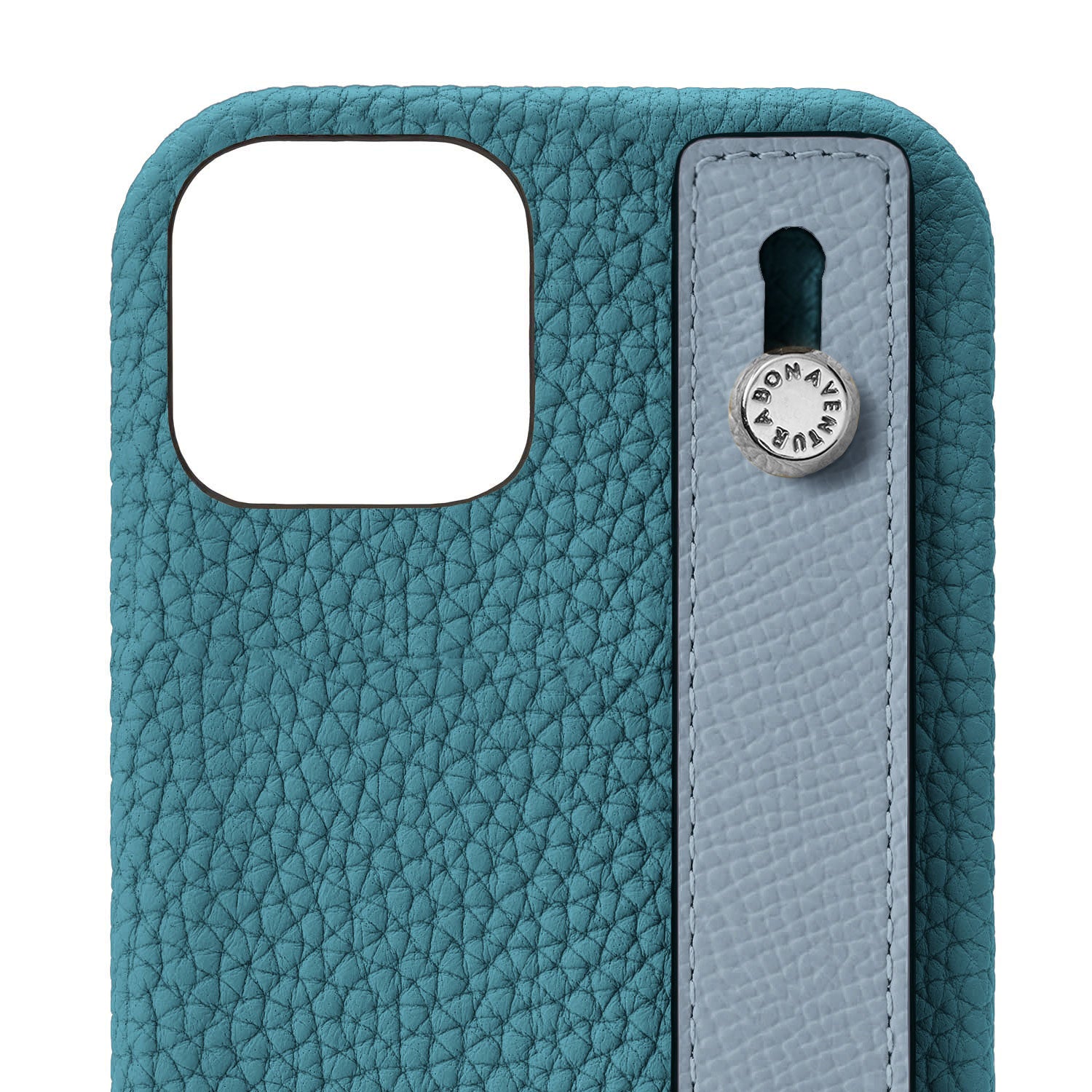 (iPhone 14 Plus) Back cover case with handle, shrink leather