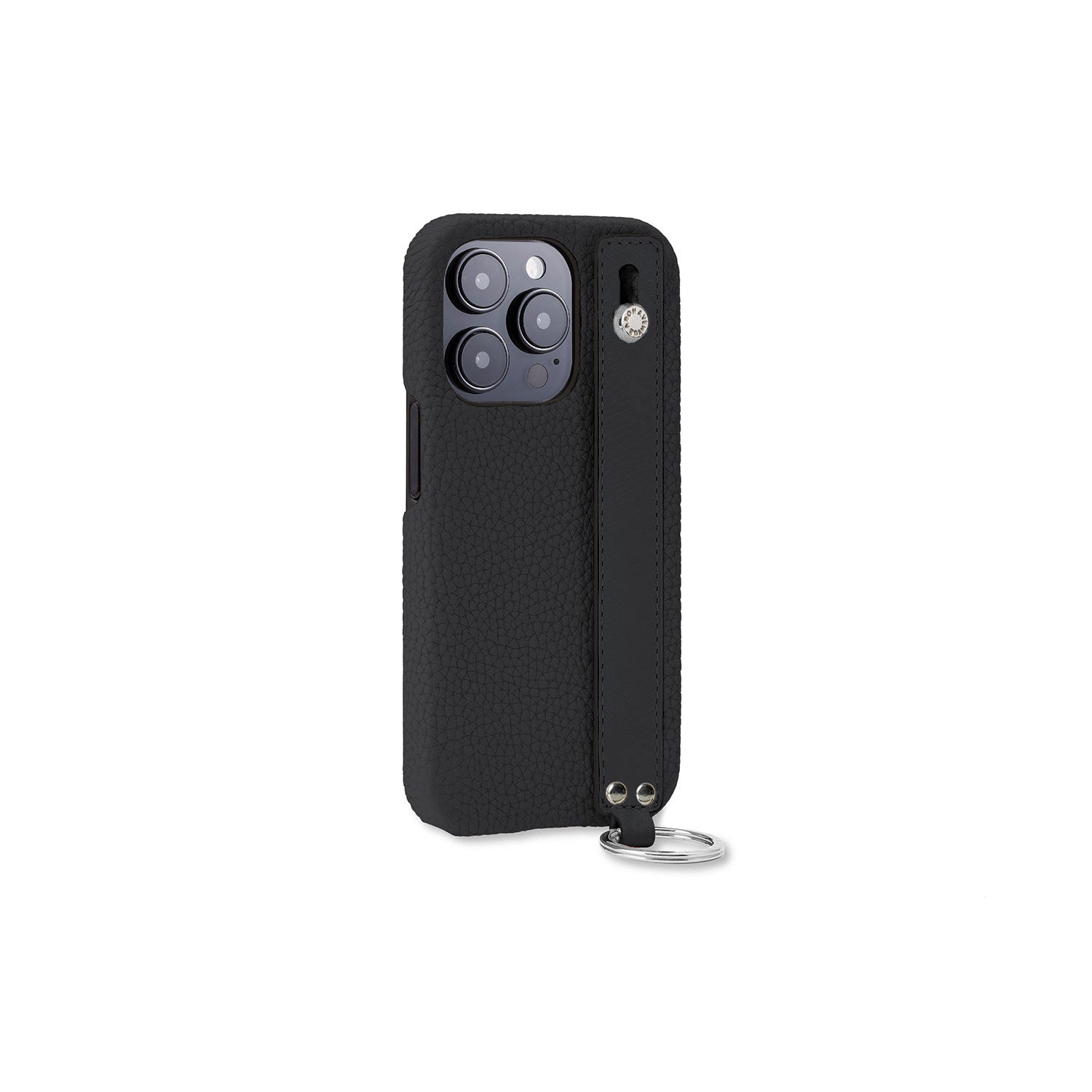 iPhone 14 Pro Max) ハンドル付き バックカバーケース シュリンクレザー