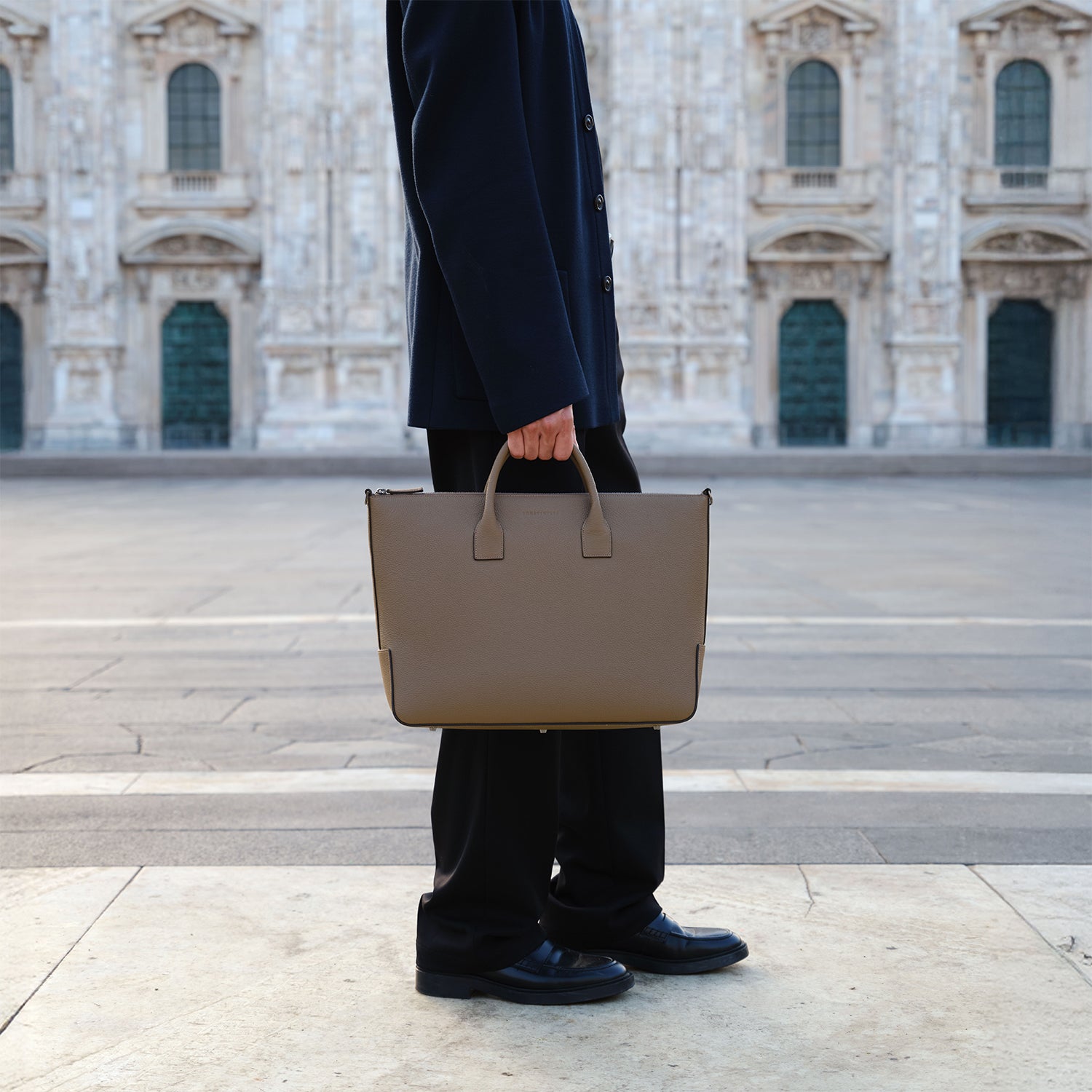 マッシモ トップワイドブリーフ バッグ シュリンクレザー