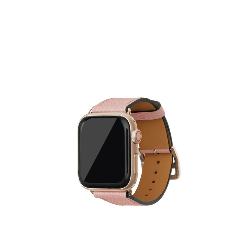 ノービレ Apple Watch レザーバンド【38mm/40mm/41mm/42mm, M/Lサイズ】 (アダプター：ゴールド)