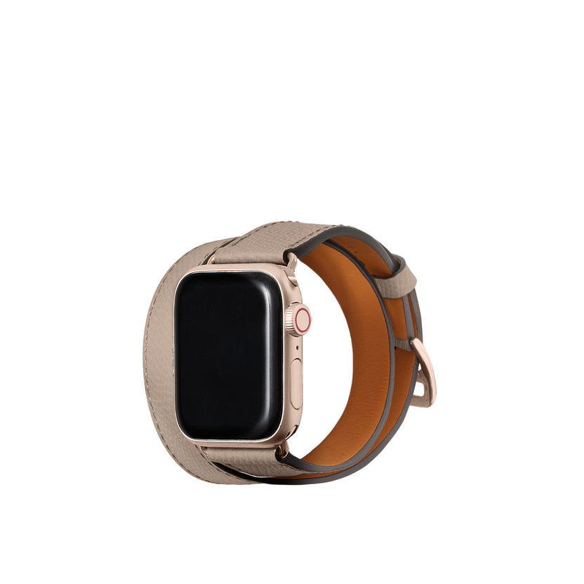 ダブルトゥール  Apple Watch レザーバンド ノービレレザー【38mm/40mm/41mm/42mm】 (アダプター：ゴールド)