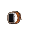 더블 투르 Apple Watch 레더 밴드 노브레사 레더【38 mm/40 mm/41 mm】 (어댑터：실버)