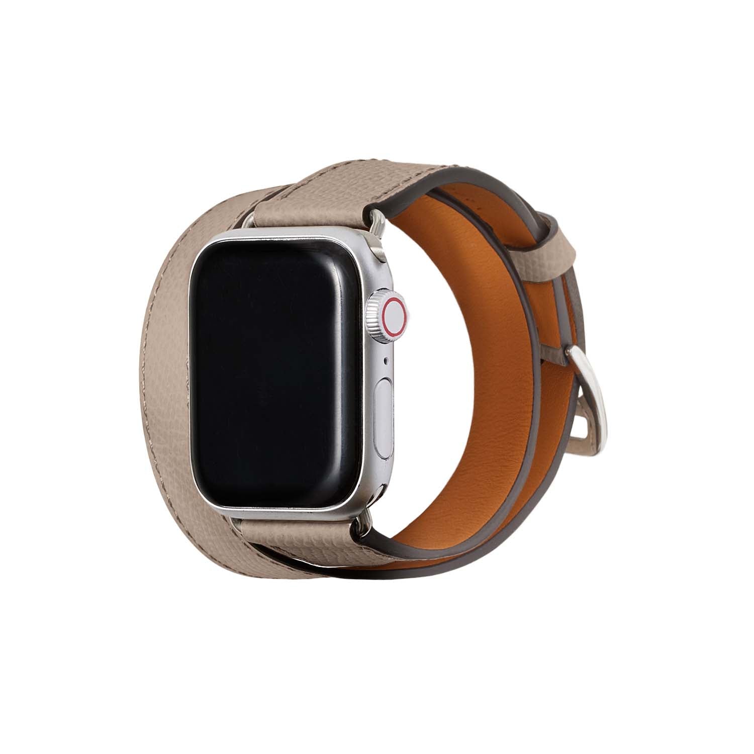 Double Tour Apple Watch Leather Band Noblesse Leather [38mm/40mm/41mm] (Adapter: Silver)