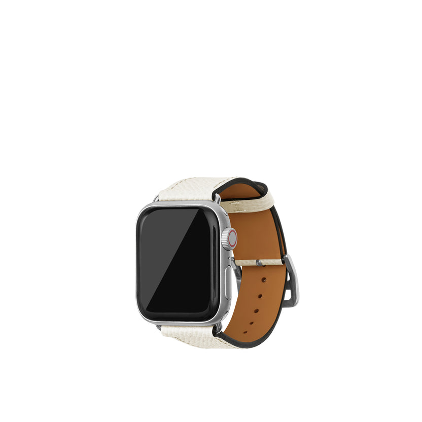 ノービレ Apple Watch レザーバンド【38mm/40mm/41mm/42mm, S/Mサイズ】 (アダプター：シルバー)