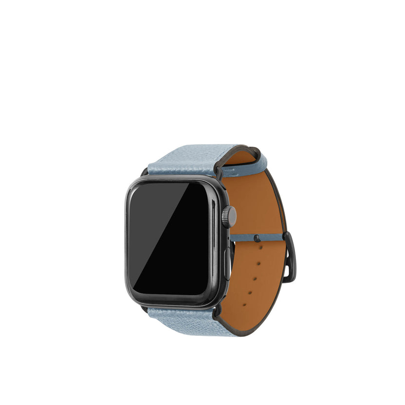 ノービレ Apple Watch レザーバンド【44mm/45mm/46mm/49mm, M/Lサイズ】 (アダプター：ブラック)