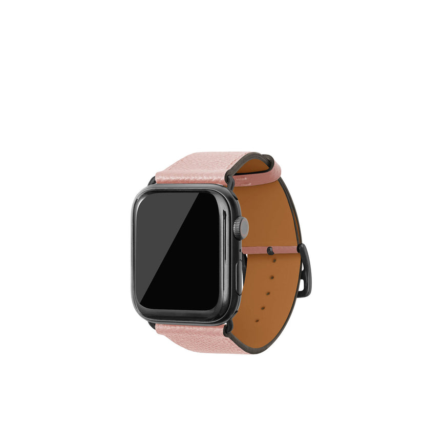 ノービレ Apple Watch レザーバンド【44mm/45mm/46mm/49mm, M/Lサイズ】 (アダプター：ブラック)
