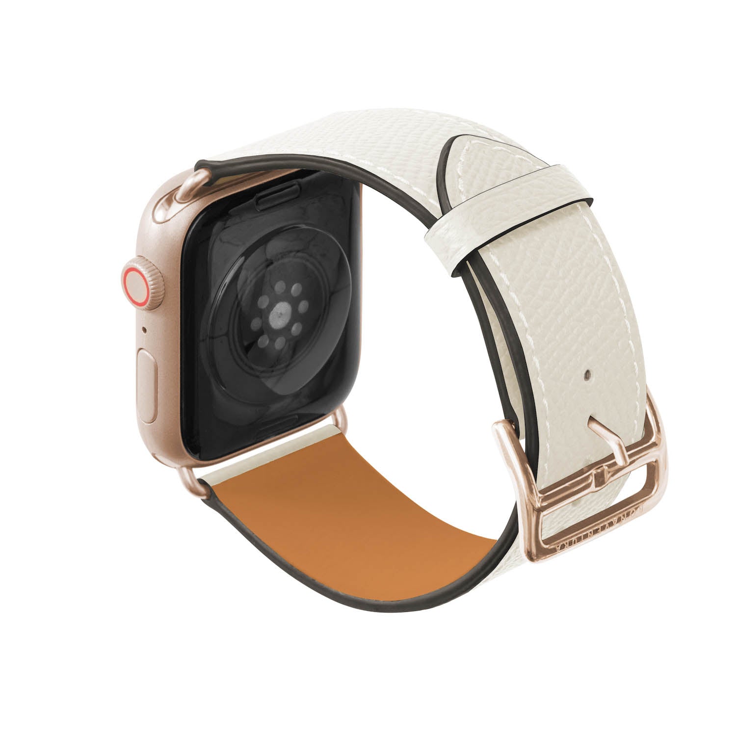 노브레사 Apple Watch 가죽 밴드【42 mm/44 mm/45 mm/49 mm, M/L 사이즈】 (어댑터：골드)