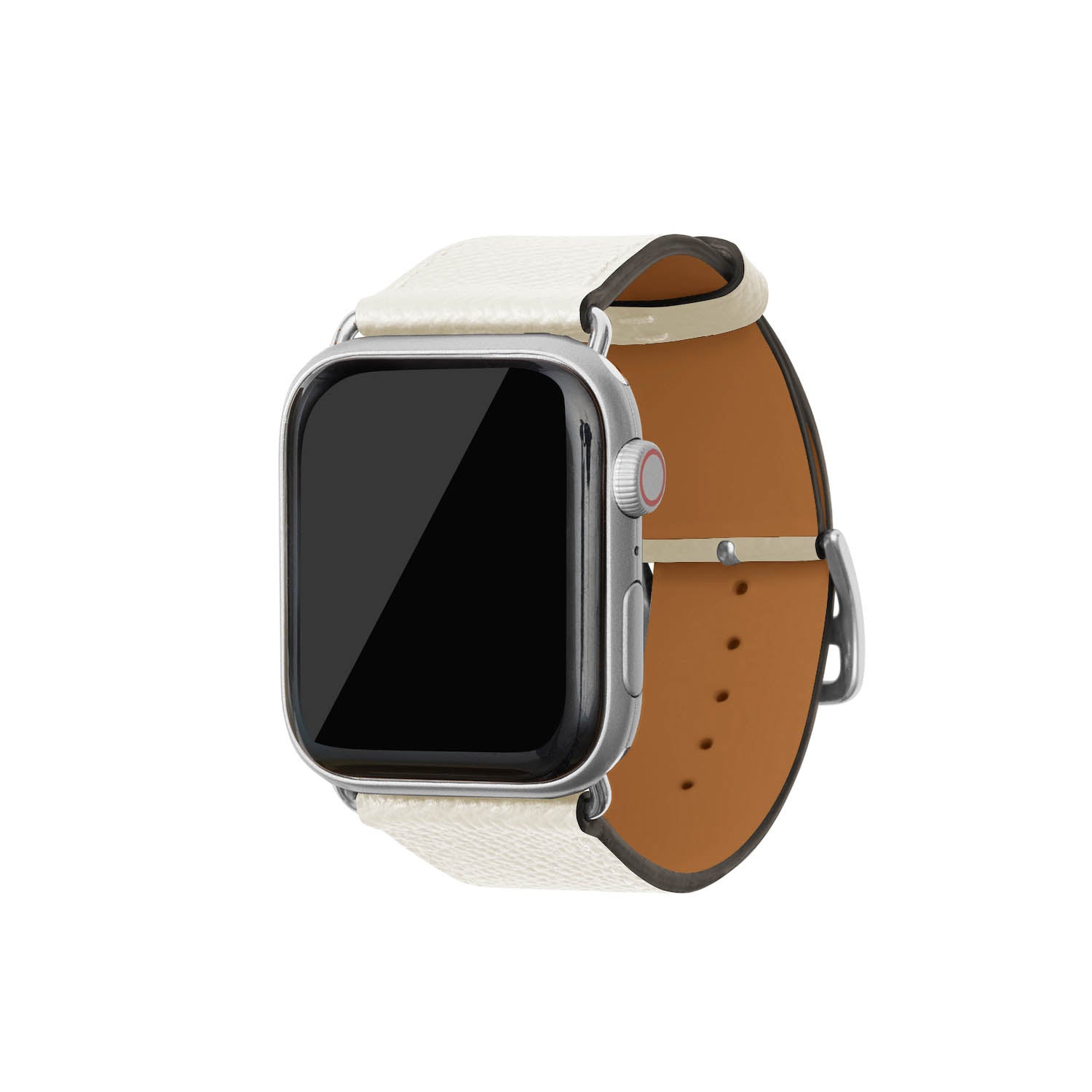 Noblessa Apple Watch Leather Band [42mm/44mm/45mm/49mm, ขนาด M/L] (อะแดปเตอร์: สีเงิน)