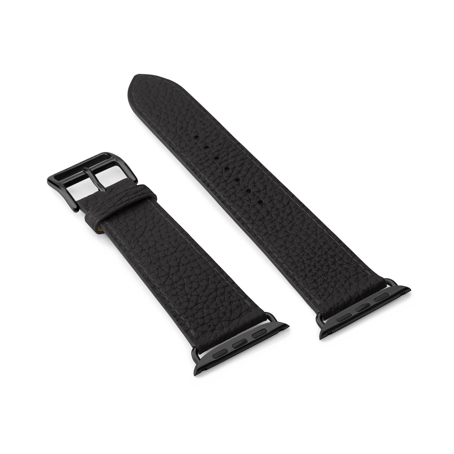 Apple Watch Leather Band [38mm/40mm/41mm, M/L Size] (Adapter: Black)