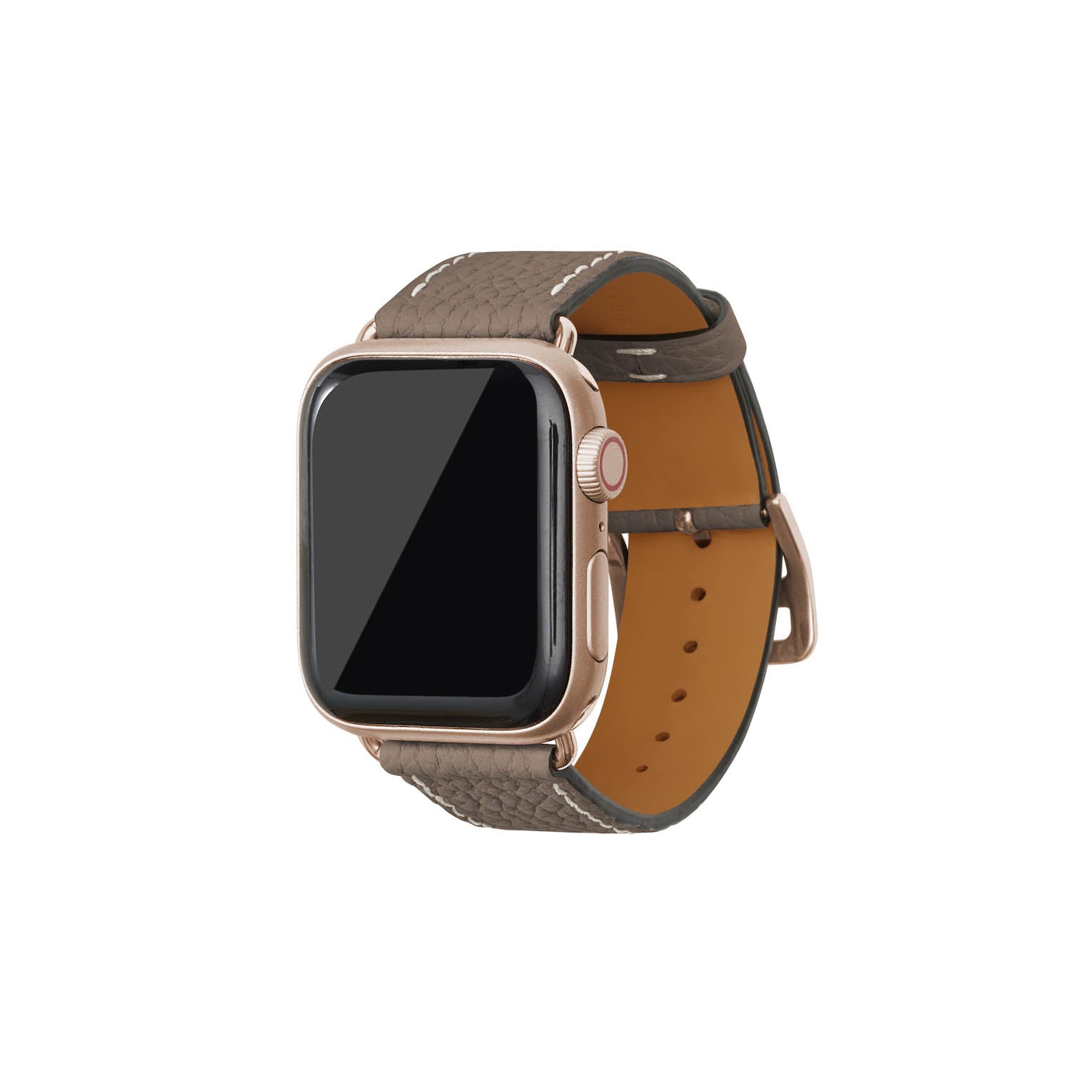 Apple Watch Leather Band [38mm/40mm/41mm, M/L Size] (Adapter: Gold)