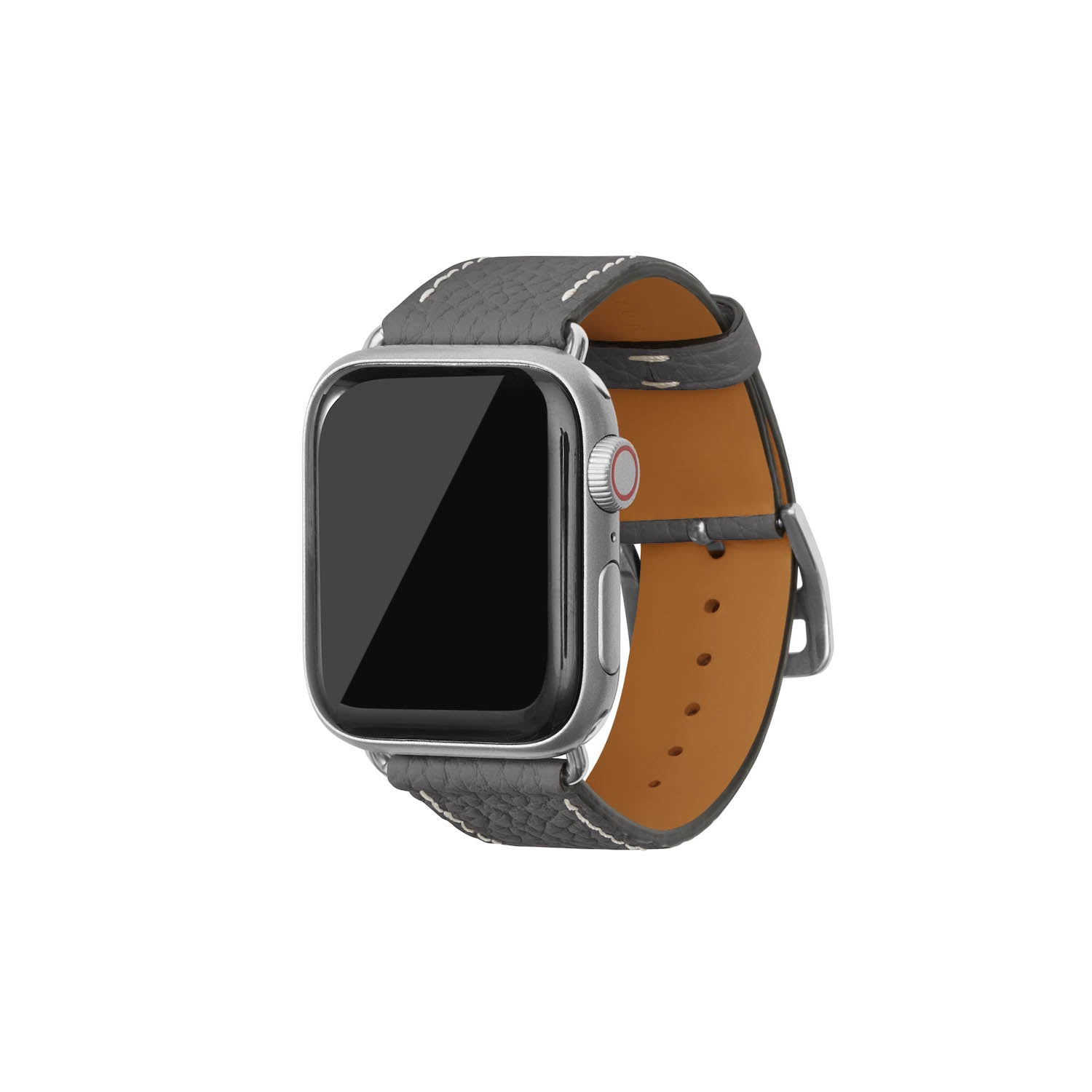 Apple Watch Leather Band [38mm/40mm/41mm, M/L Size] (Adapter: Silver)