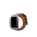 Bottalato Leather Double Tour Apple Watch Band 38/40/41mm (Silver Adapter)