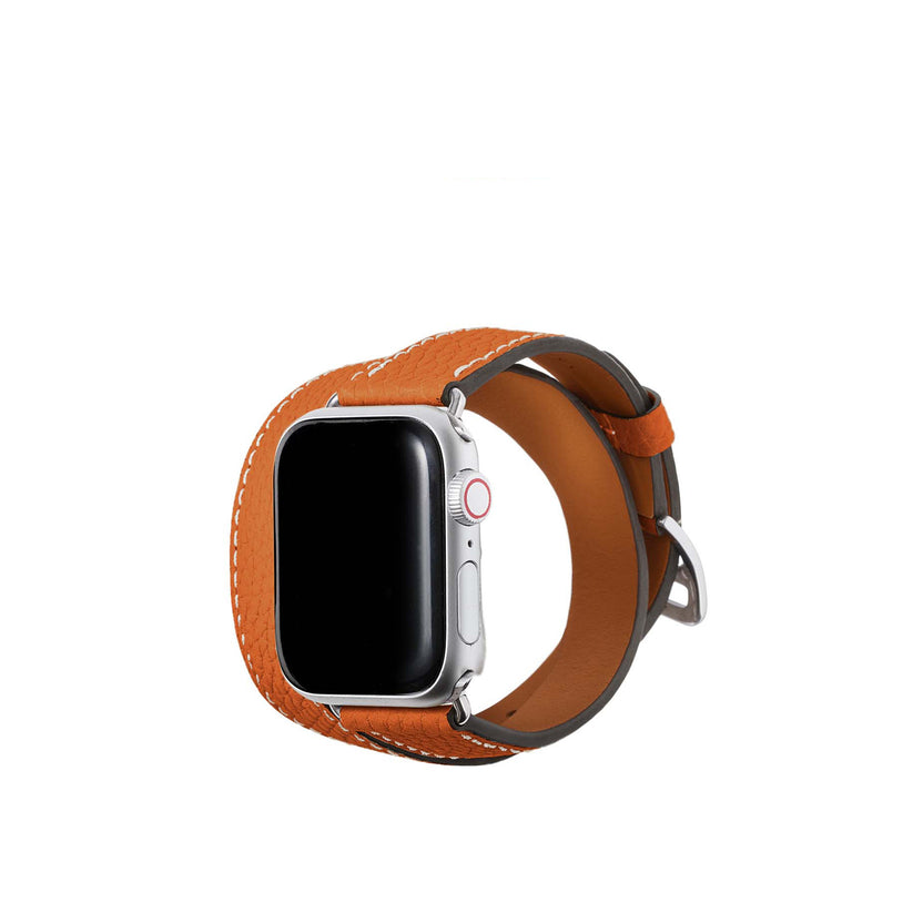 ダブルトゥール  Apple Watch レザーバンド シュリンクレザー【38mm/40mm/41mm/42mm】 (アダプター：シルバー)