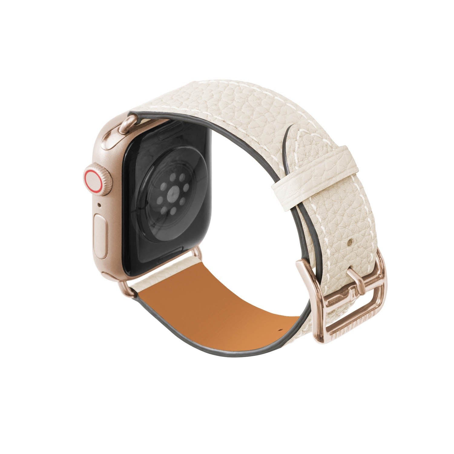 Apple Watch Leather Band [38mm/40mm/41mm, S/M Size] (Adapter: Gold)