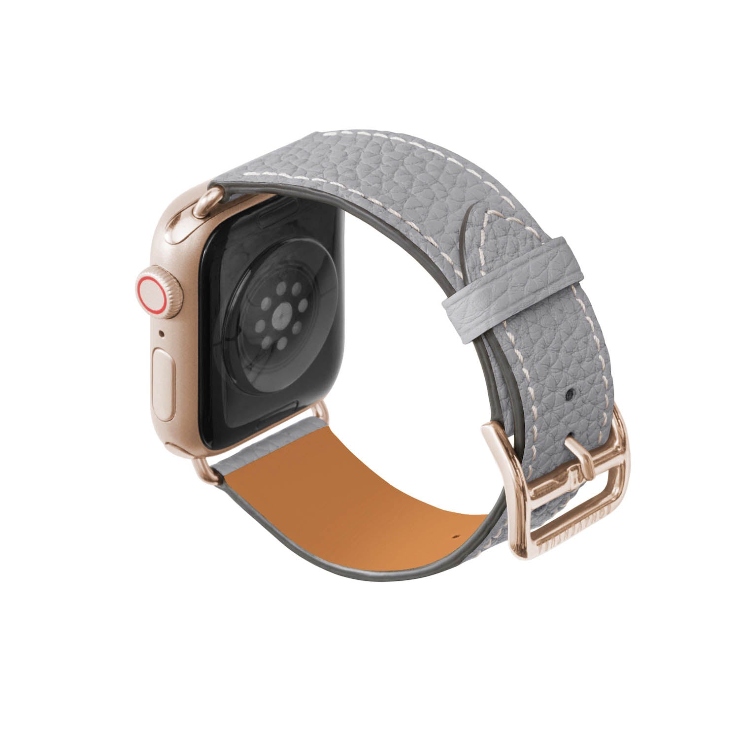 Apple Watch Leather Band [38mm/40mm/41mm, S/M Size] (Adapter: Gold)