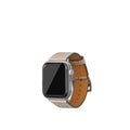シュリンク Apple Watch レザーバンド【38mm/40mm/41mm/42mm, S/Mサイズ】 (アダプター：シルバー)