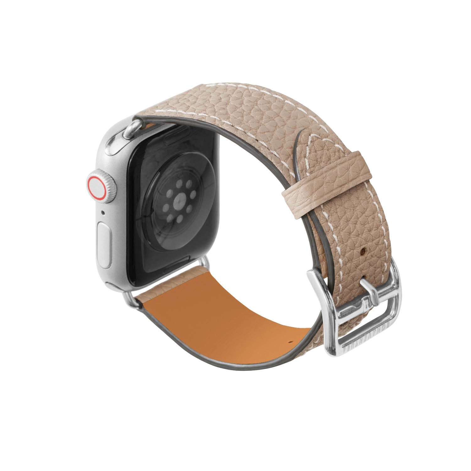 สายหนัง Apple Watch [38 มม./40 มม./41 มม. ขนาด S/M] (อะแดปเตอร์: สีเงิน)