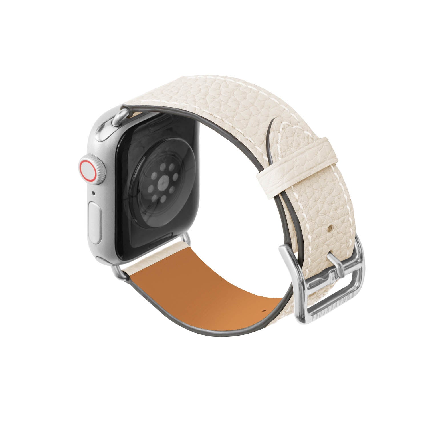 สายหนัง Apple Watch [38 มม./40 มม./41 มม. ขนาด S/M] (อะแดปเตอร์: สีเงิน)