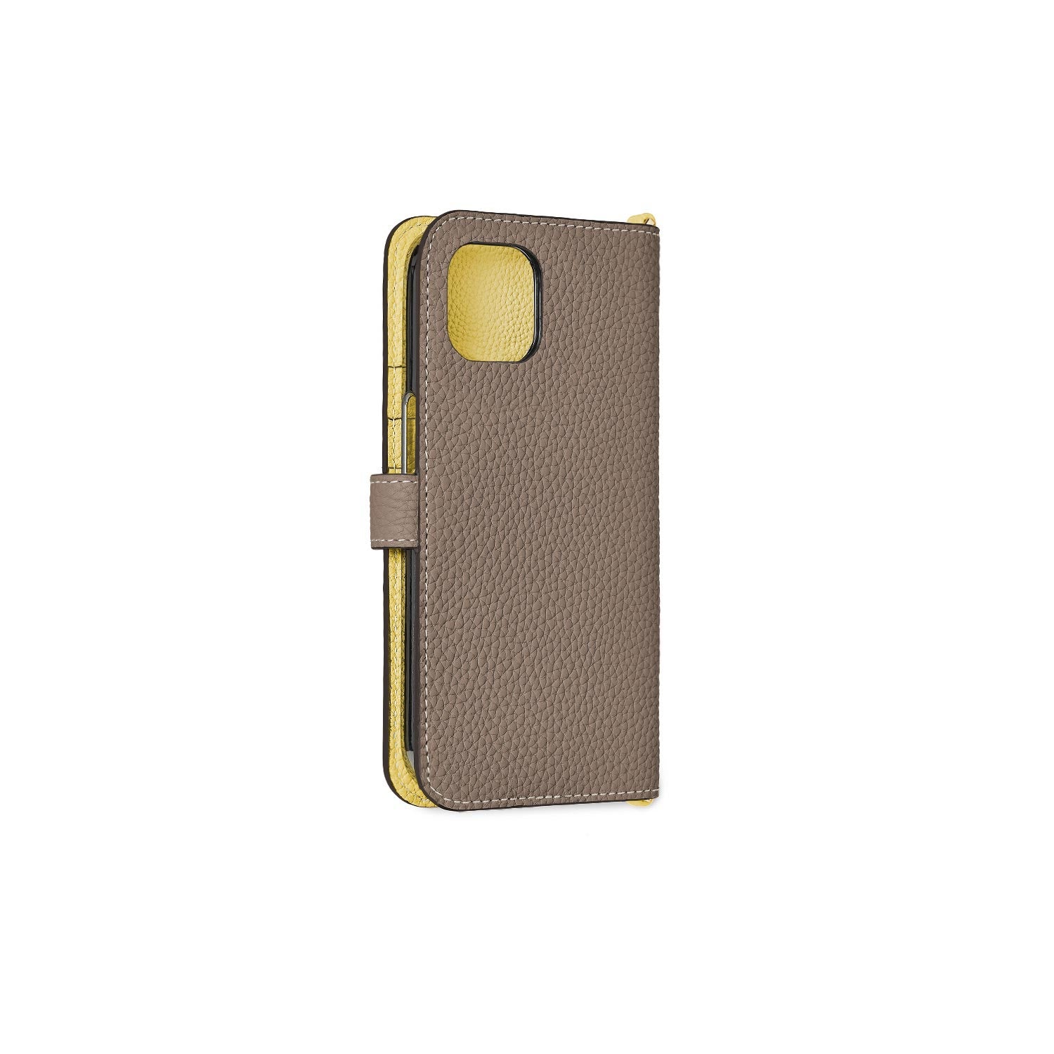 (iPhone 13) Belted Diary Case Shrink Leather