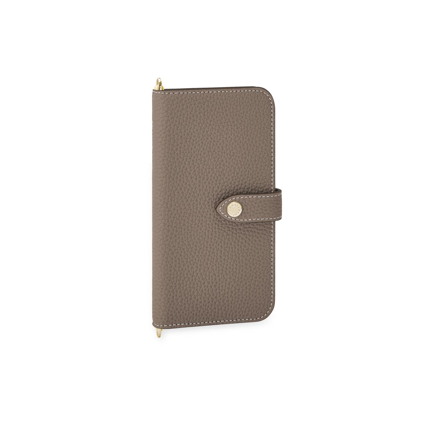 (iPhone 13 Pro Max) Belted Diary Case Shrink Leather