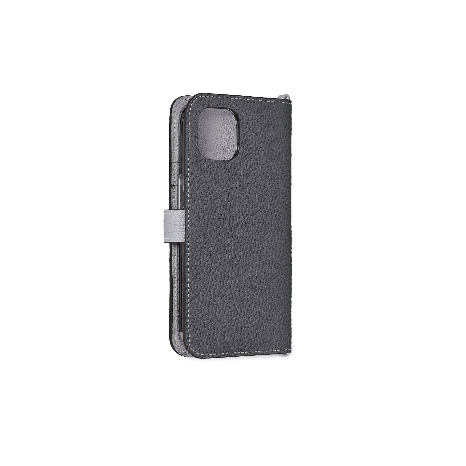 (iPhone 14 Plus) Belted Diary Case Shrink Leather