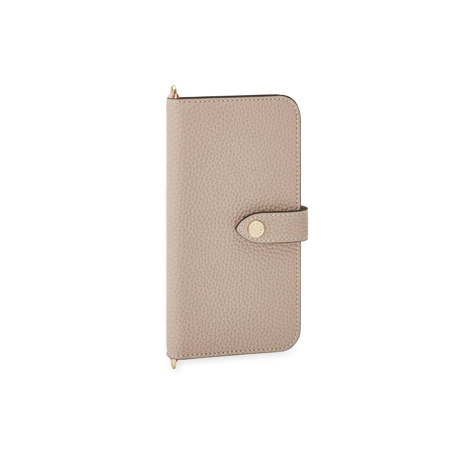 (iPhone 14 Plus) Belted Diary Case Shrink Leather