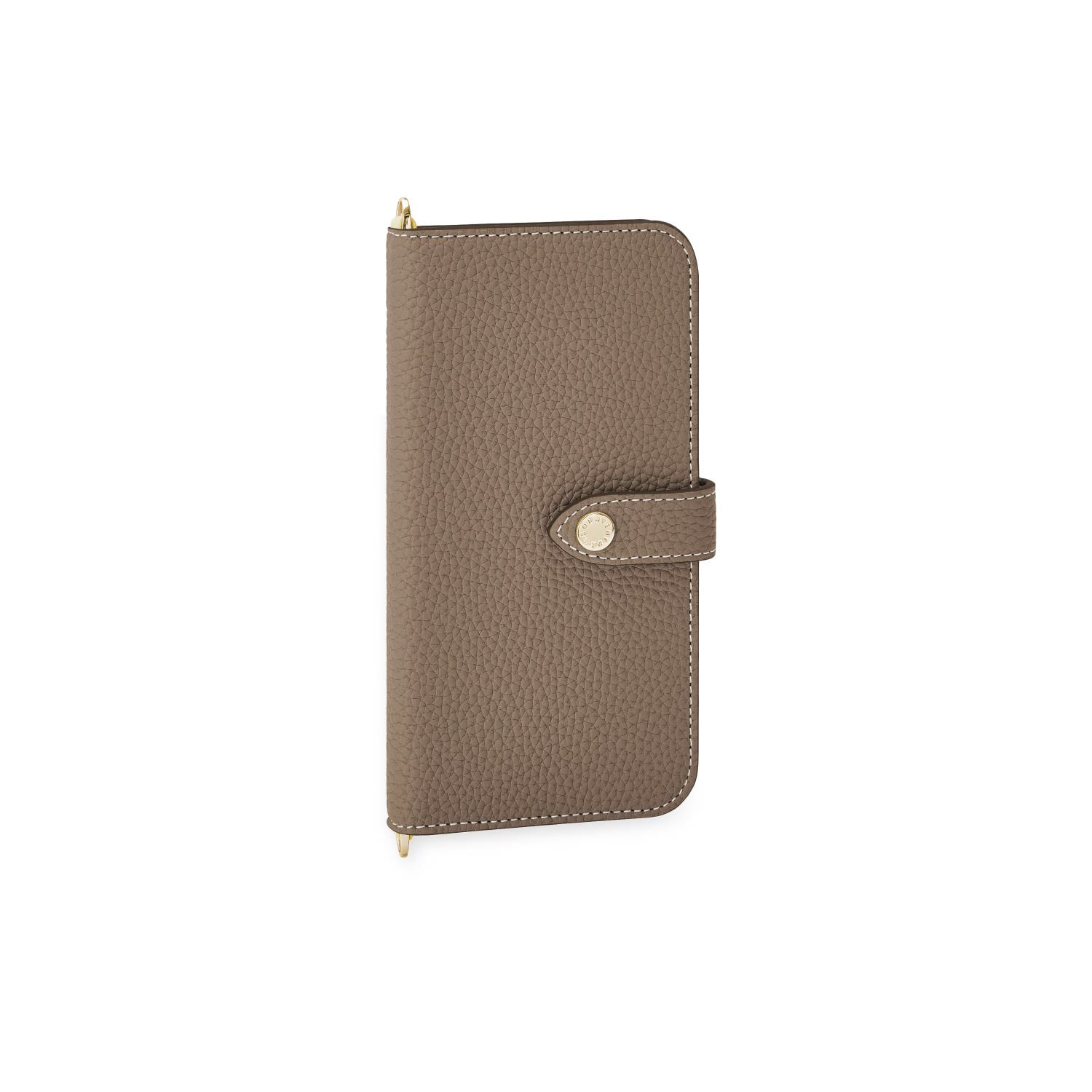 (iPhone 15 Plus) Belted Diary Case Shrink Leather