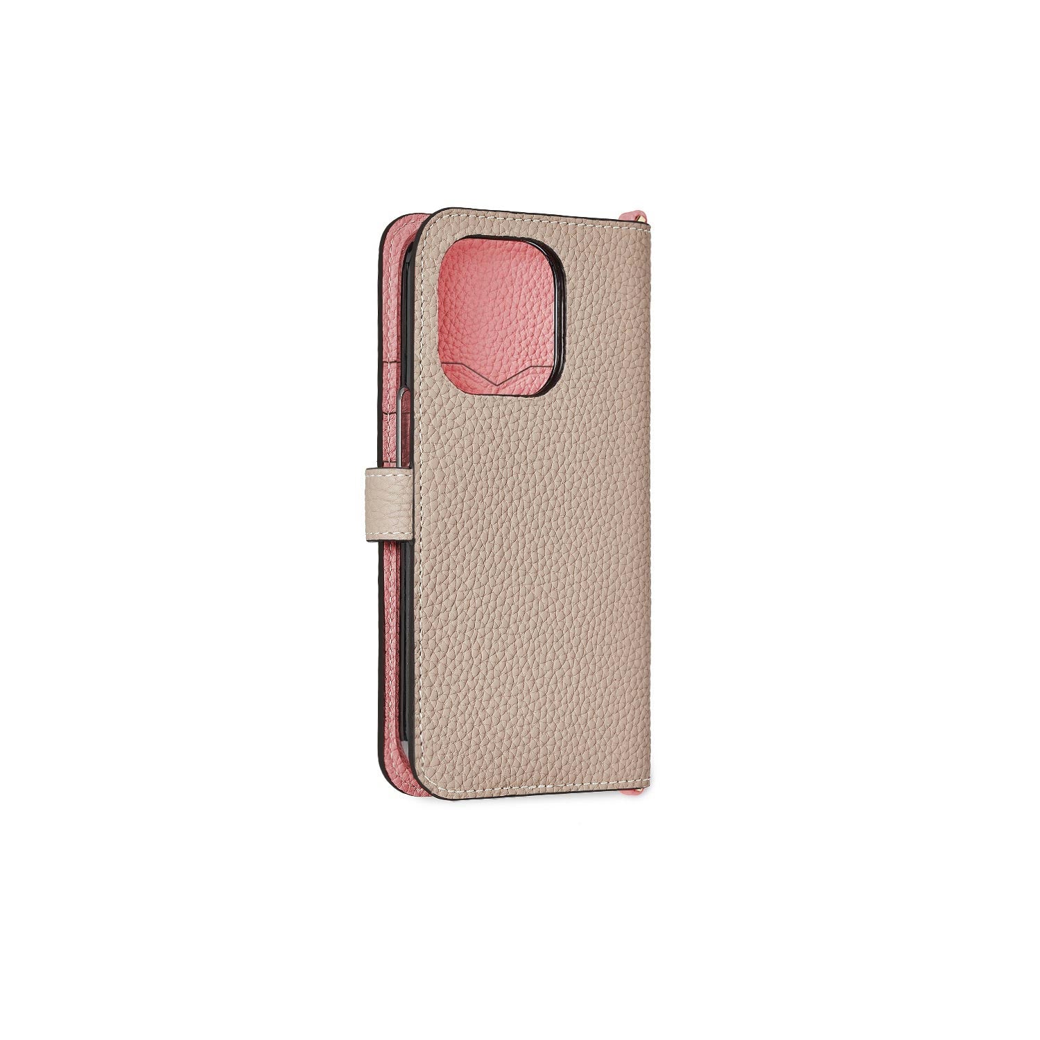 (iPhone 15 Pro Max) Belted Diary Case Shrink Leather