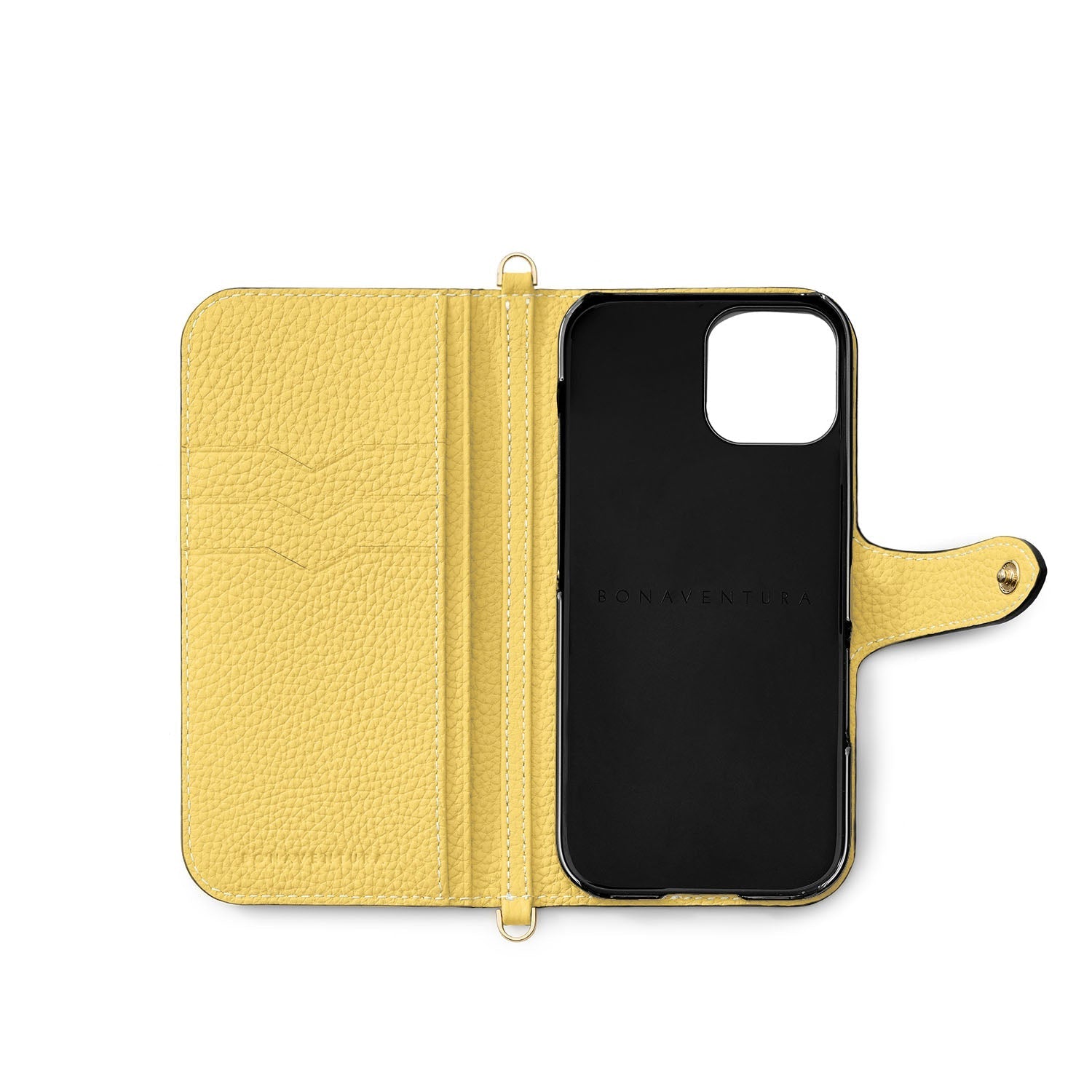 iPhone 18 Pro Max) Belted Diary Case Shrink Leather – BONAVENTURA
