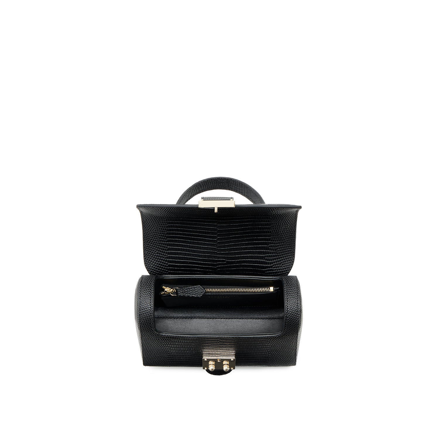 アナ バッグ リザードエンボスレザー