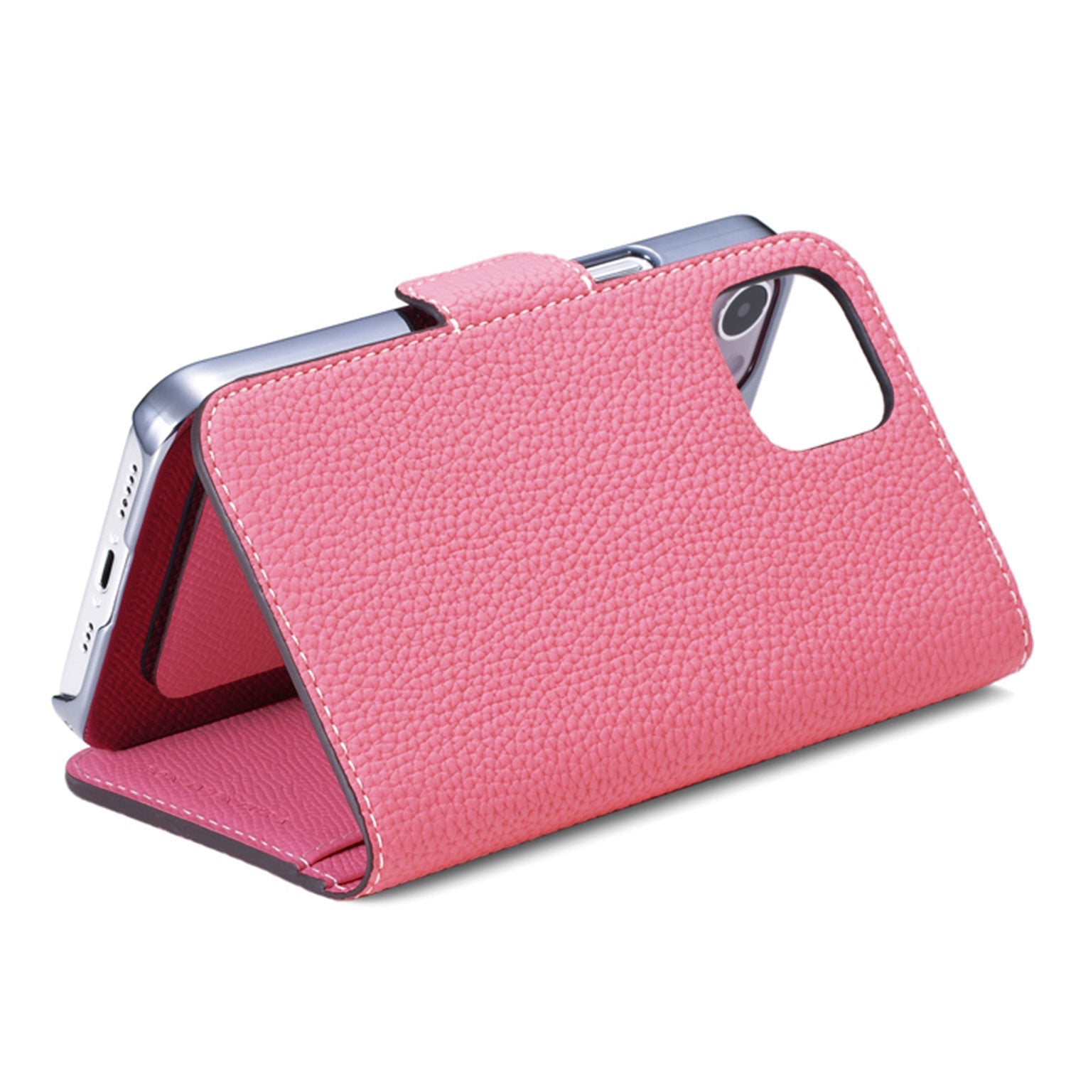 【美品】BONAVENTURA 手帳型ケース iPhone14 iPhone 14 Plus) スタンドダイアリーケース シュリンクレザー