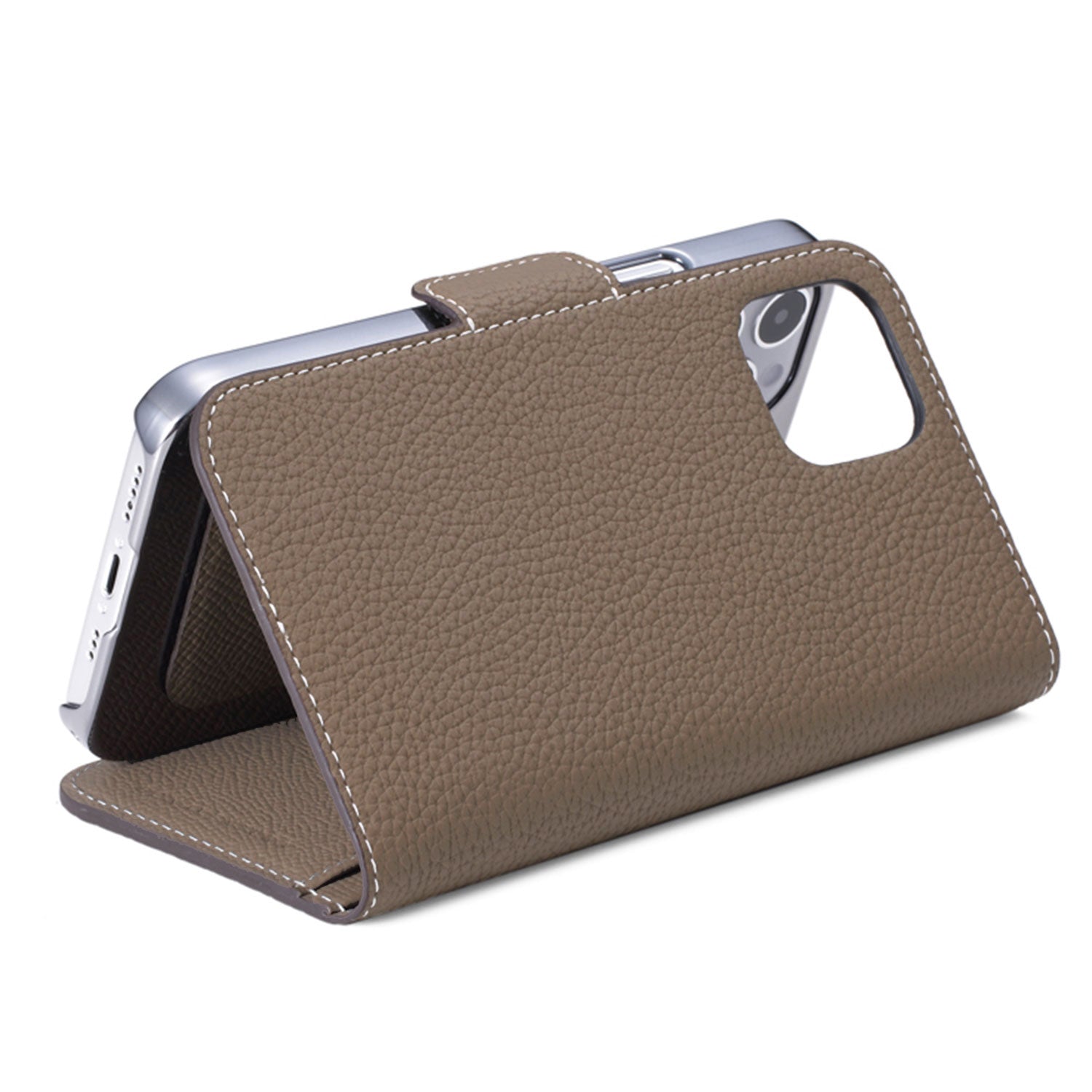 iPhone 15) スタンドダイアリーケース シュリンクレザー