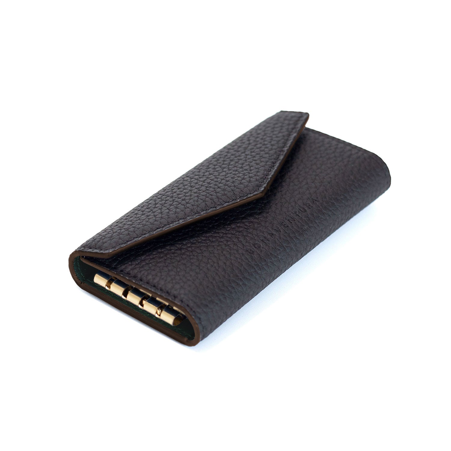 美品☆ボナベンチュラ　キーケース　スリム　シュリンクレザー　4連　ブラック スリム キーケース シュリンクレザー