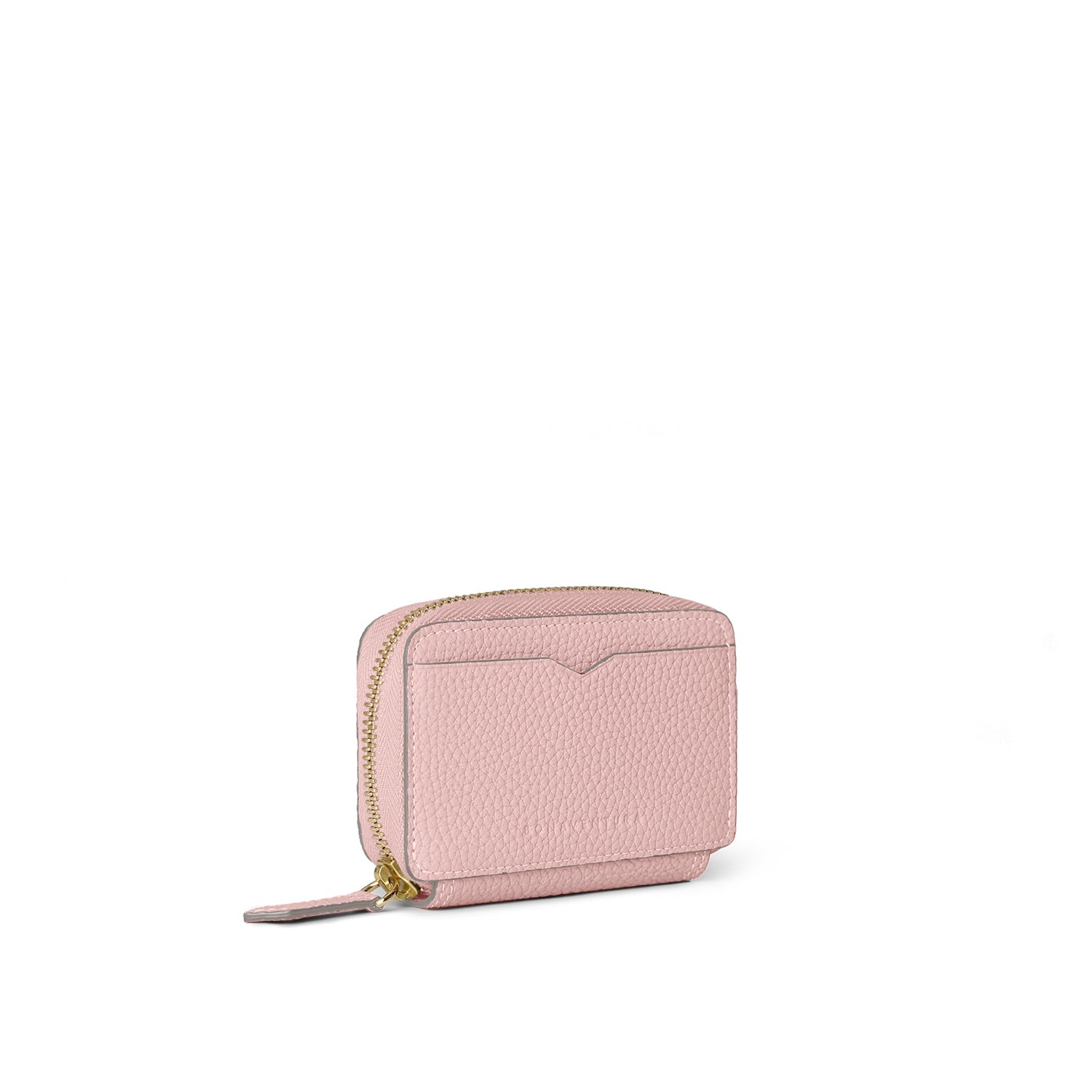 Round Zip Smart Key Case Shrink Leather