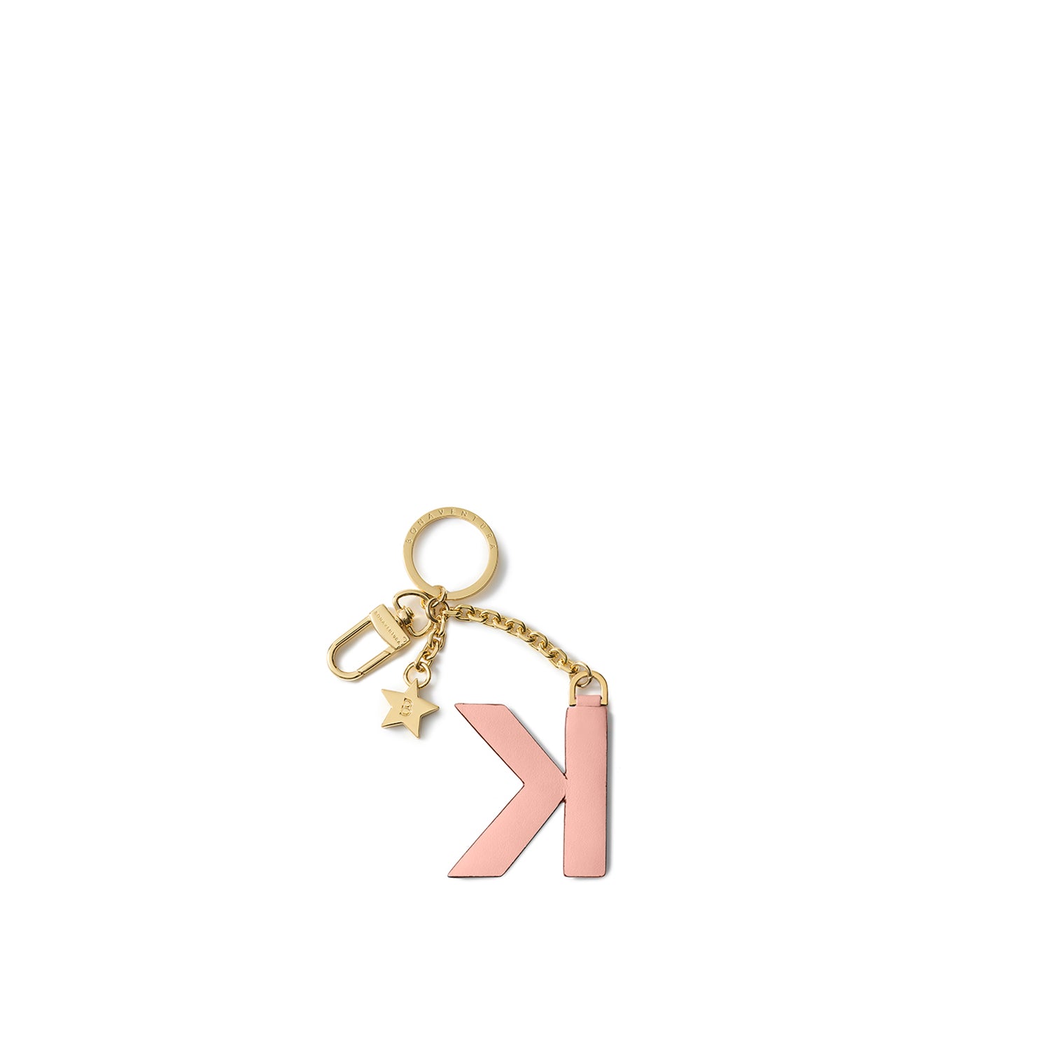 BONAVENTURA アルファベットA キーホルダー Leather Initial Charm Key Holder Shrink Leather