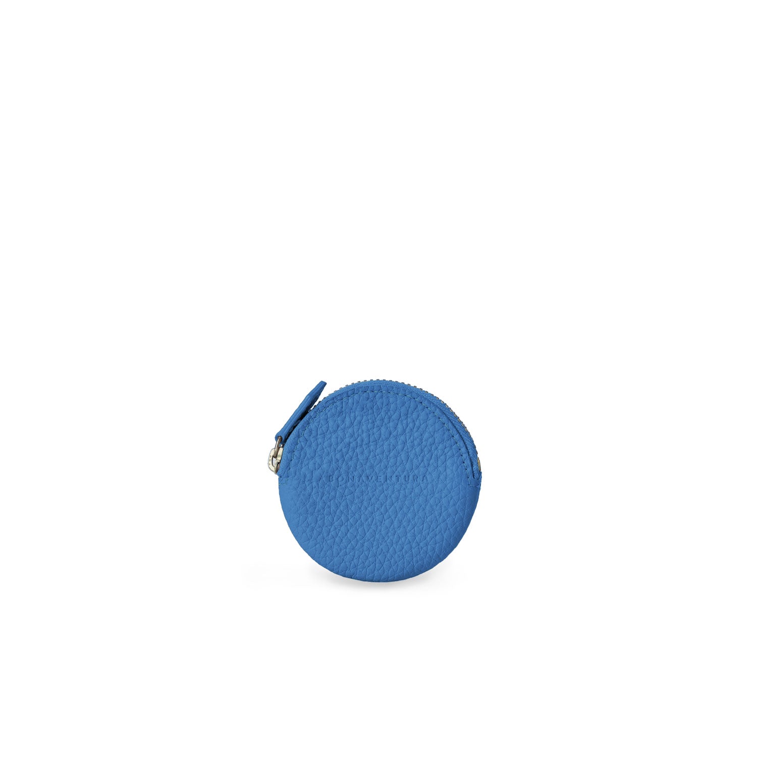 SAVOIA × BONAVENTURA Round coin case in shrink leather