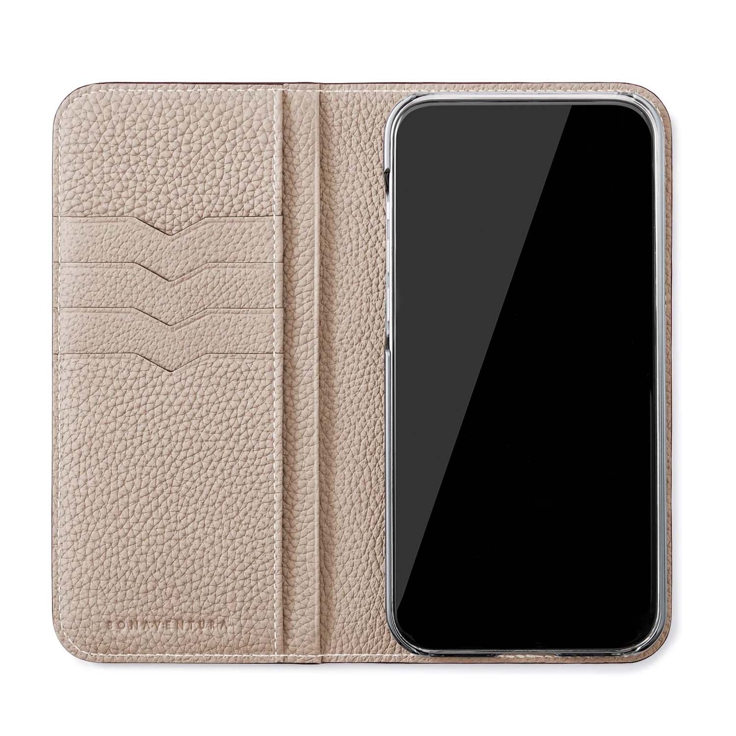 [Ginza store exclusive] (iPhone 15 Pro Max) Diary case embossed crocodile leather