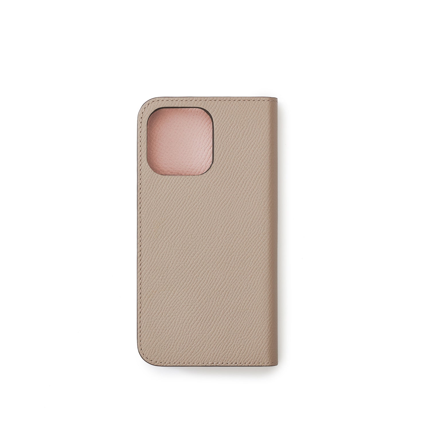 BONAVENTURA iPhone15Proダイアリーケースグレージュ×シェル BONAVENTURA｜(iPhone 15 Pro) ハンドル付き バックカバーケース