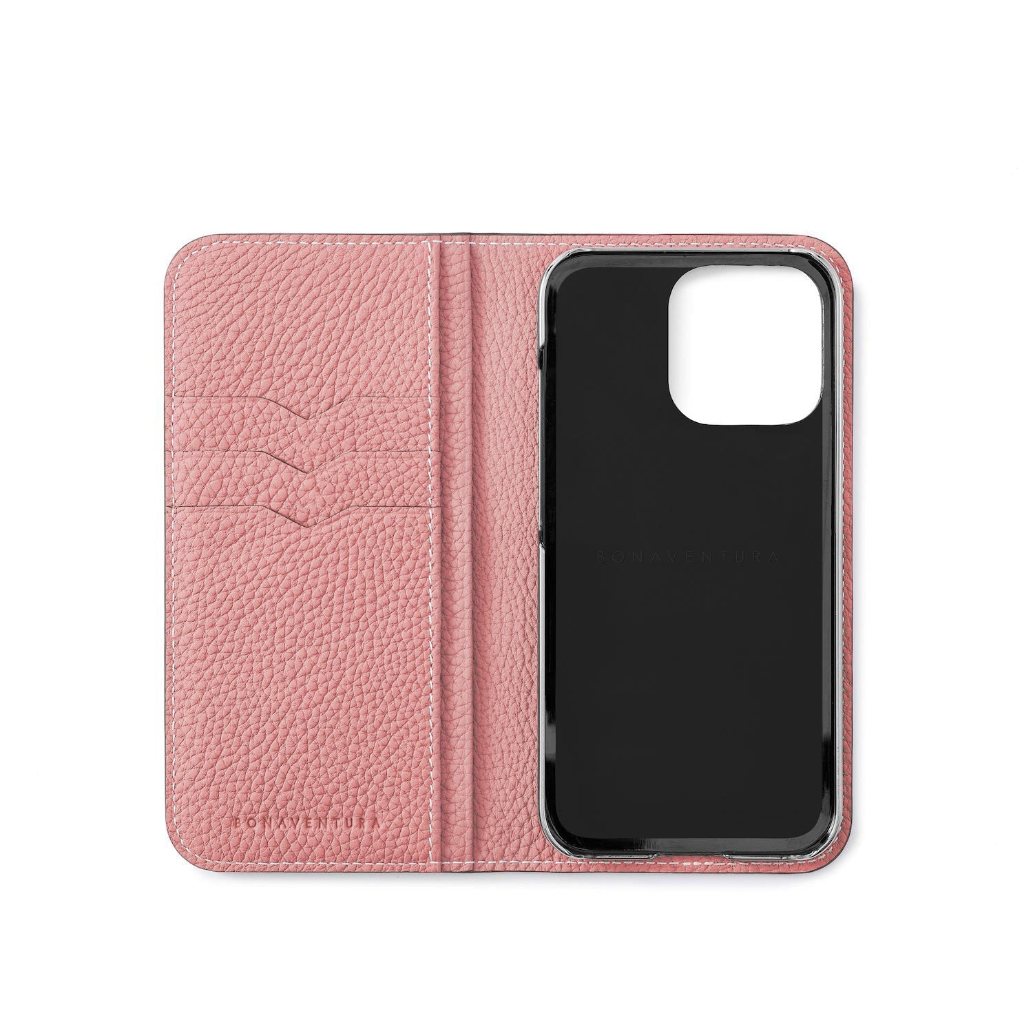 BONAVENTURA iPhone 14 Pro ケース ピンク iPhone 14 Pro) ダイアリーケース シュリンクレザー – BONAVENTURA