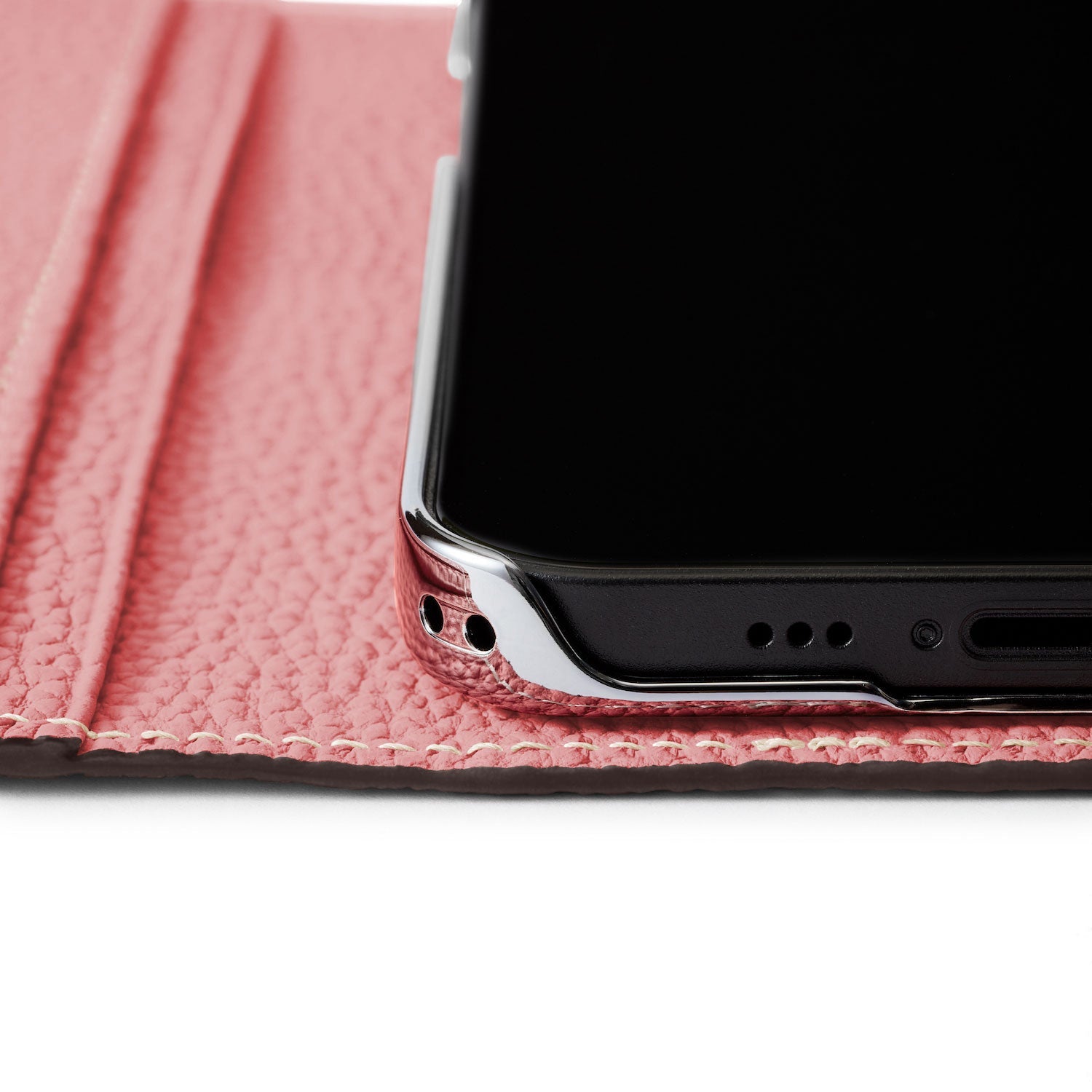 iPhone 15 Pro) ダイアリーケース シュリンクレザー