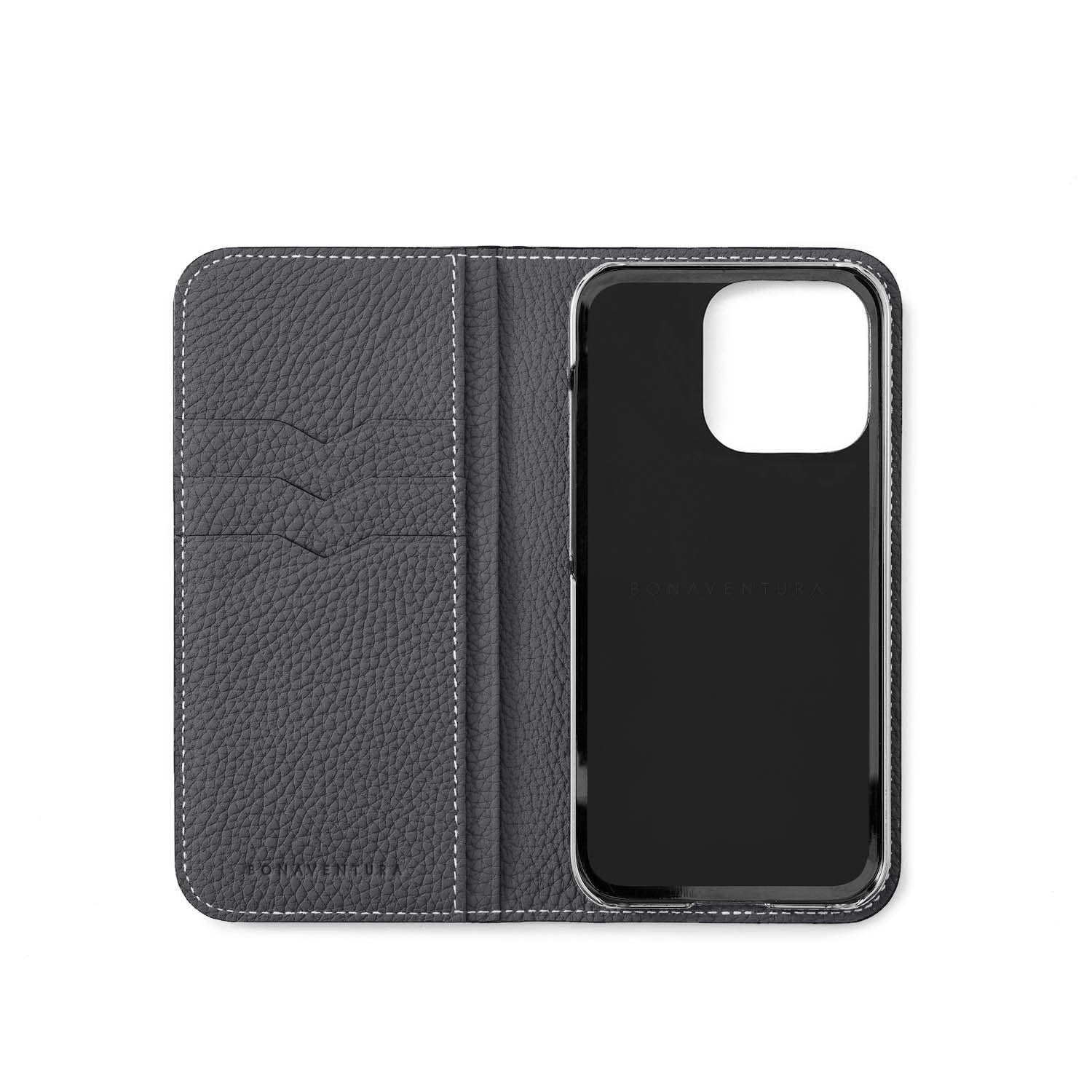 BONAVENTURA iPhone 15pro手帳型ケース グレージュ iPhone 15 Pro) ダイアリーケース ノービレレザー – BONAVENTURA (ボナ