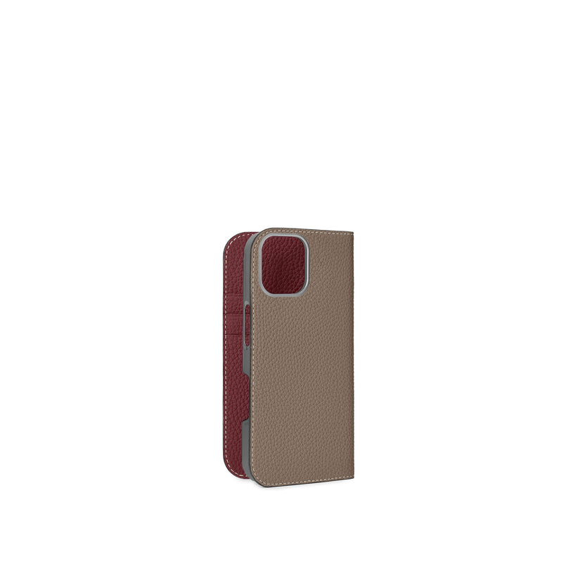 (iPhone 16) Diary Case Shrink Leather