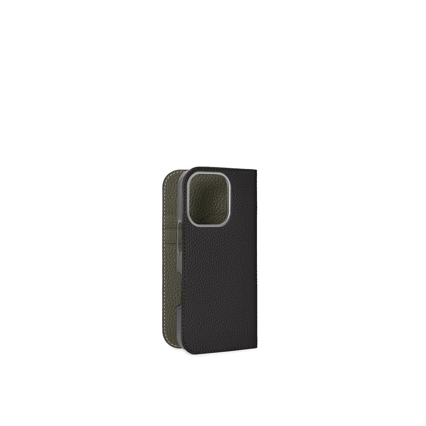 (iPhone 16 Pro) ダイアリーケース シュリンクレザー