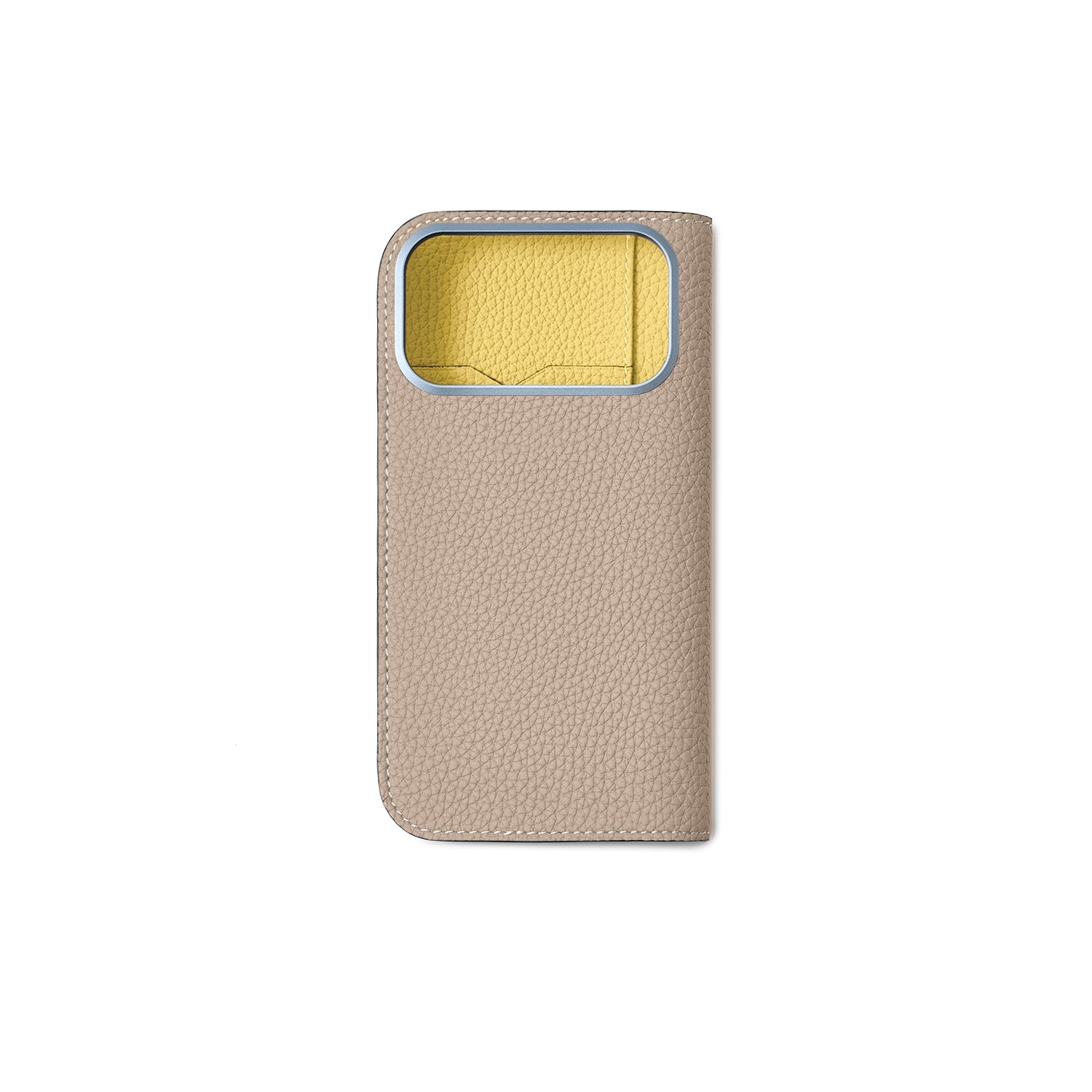 BONAVENTURA携帯ケースiPhone 17pro MAX グレージュ本革 iPhone 17 Pro Max) ハンドル付き バックカバーケース シュリンク