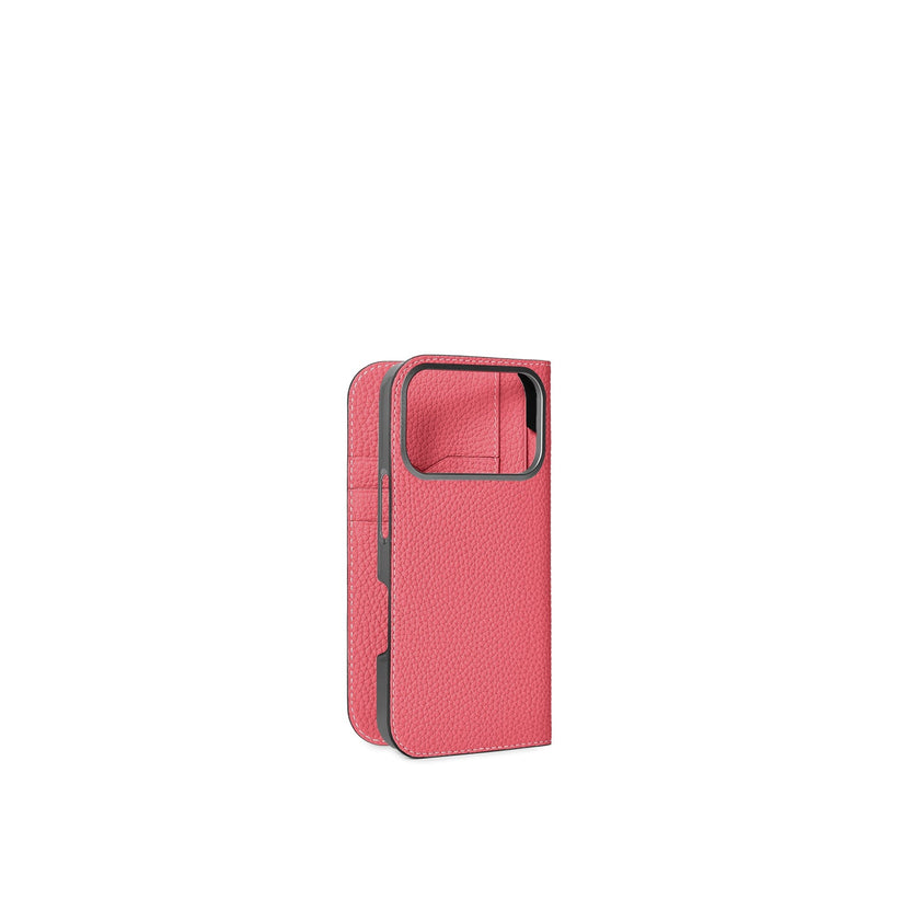 (iPhone 18 Pro) ダイアリーケース シュリンクレザー