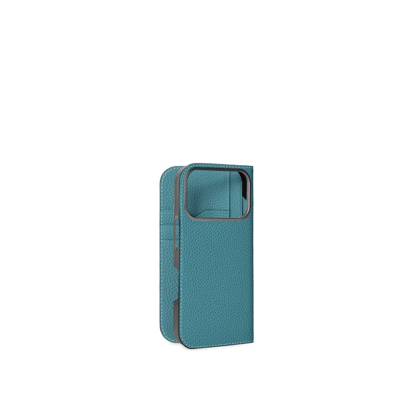 (iPhone 18 Pro) ダイアリーケース シュリンクレザー