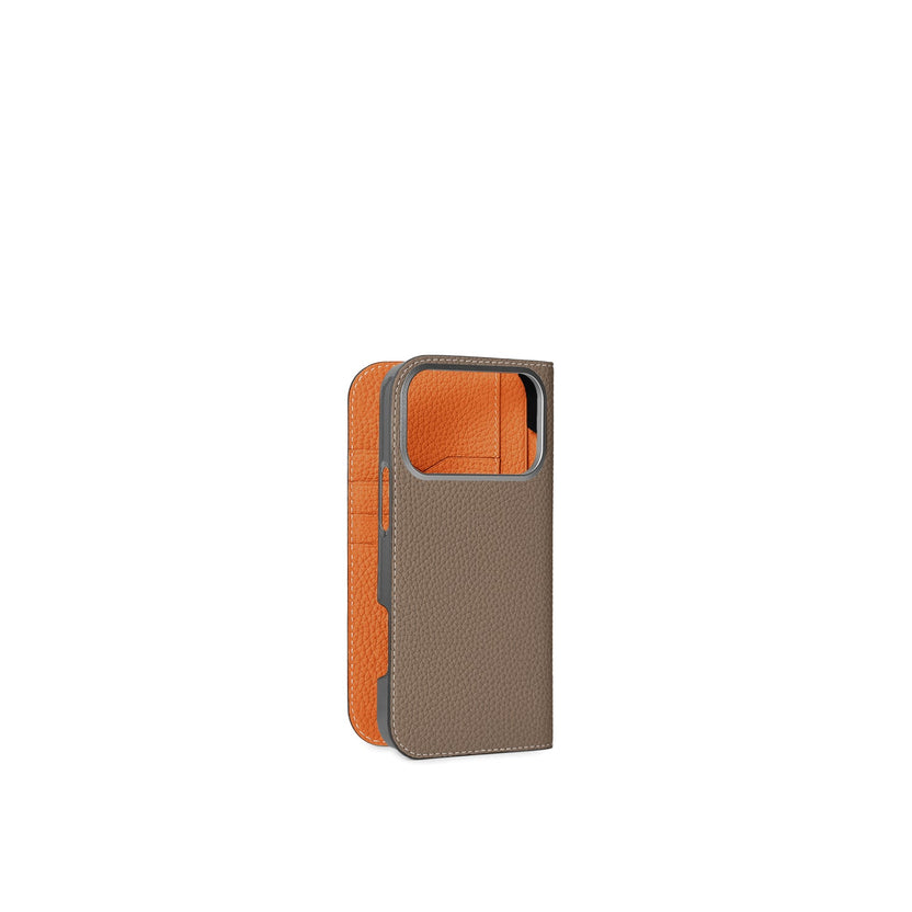 (iPhone 18 Pro Max) ダイアリーケース シュリンクレザー