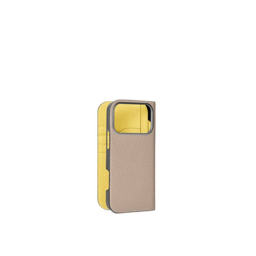 (iPhone 18 Pro Max) ダイアリーケース シュリンクレザー