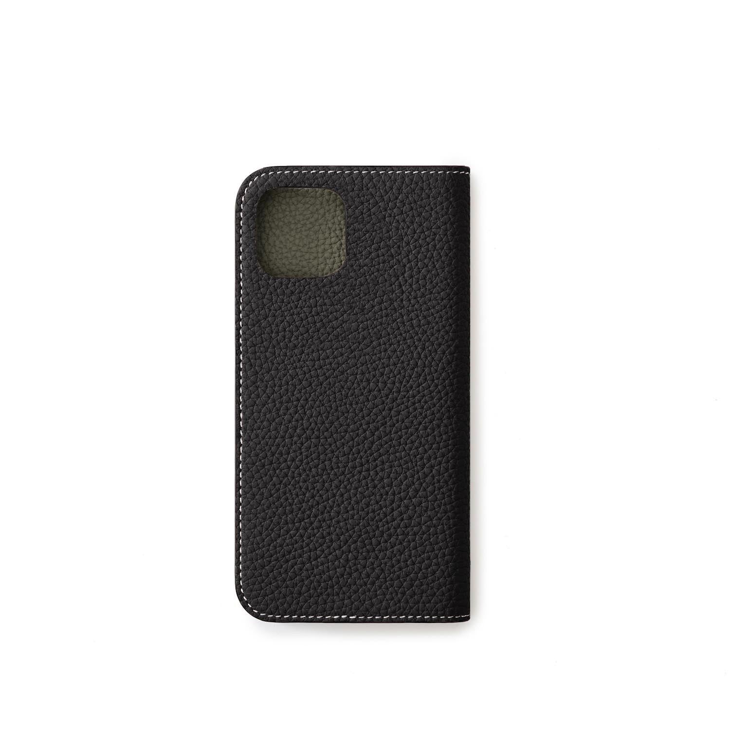 (iPhone 15) Diary Case Shrink Leather
