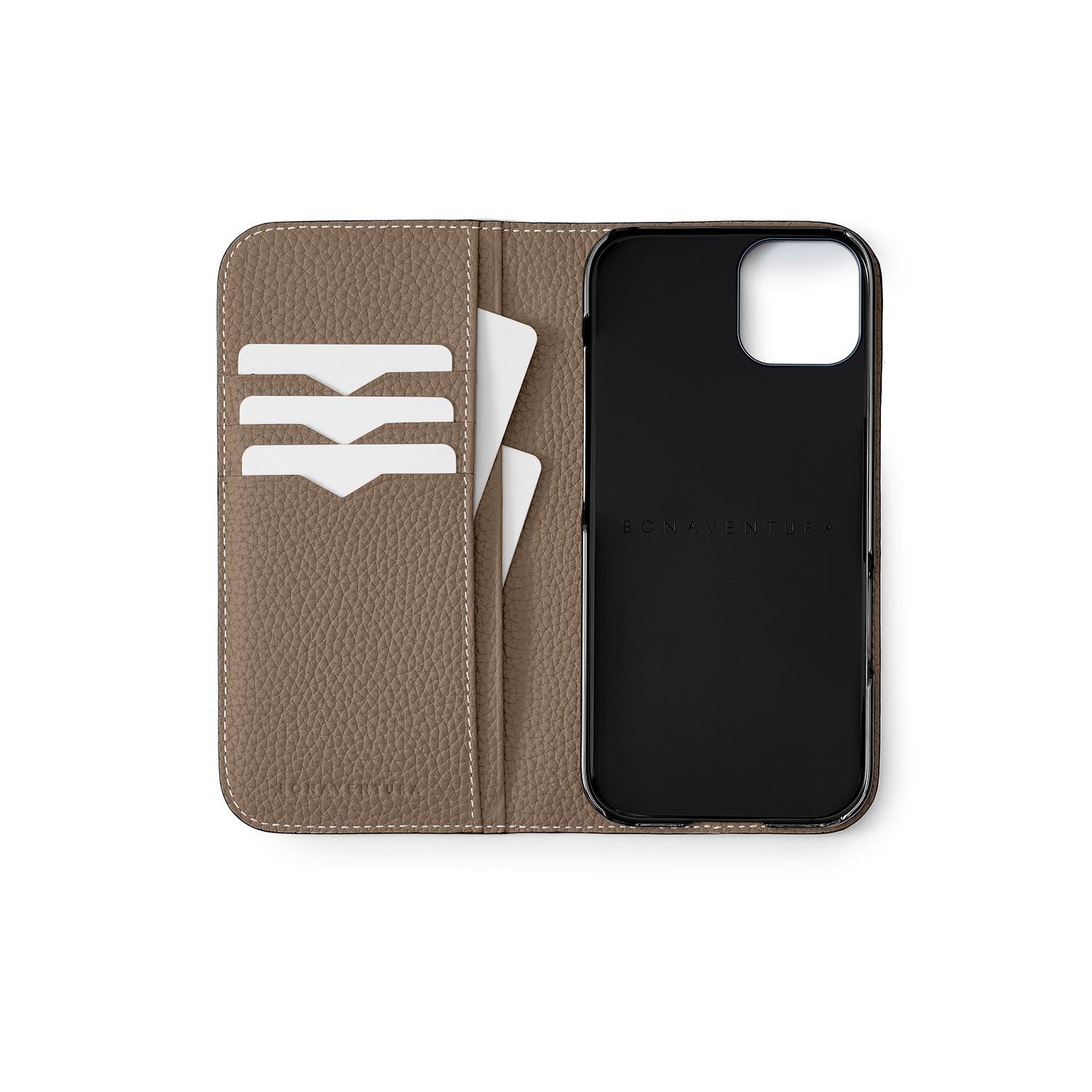(iPhone 15) Diary Case Shrink Leather